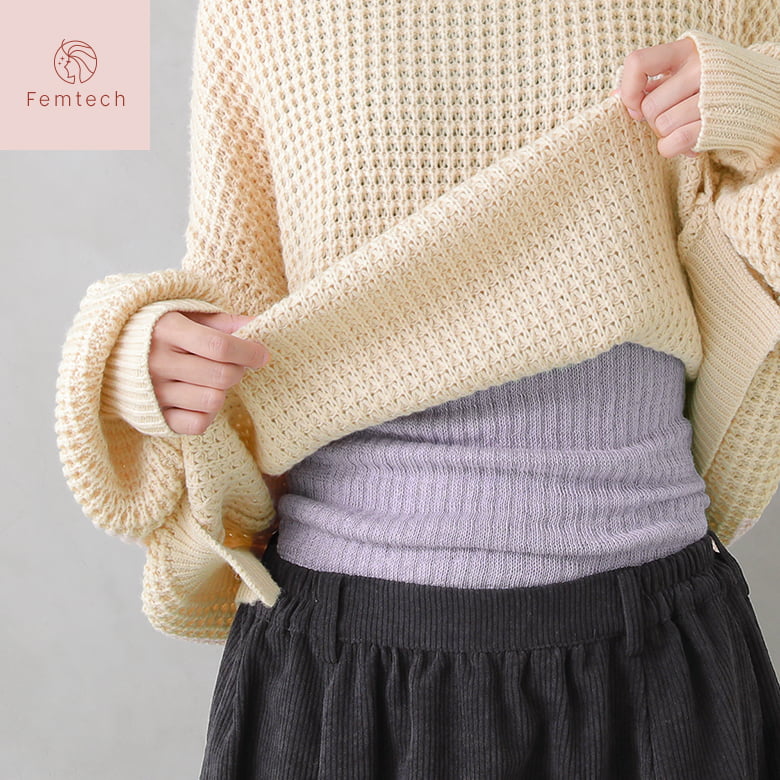 シルク＆コットン二重編みウエストウォーマー