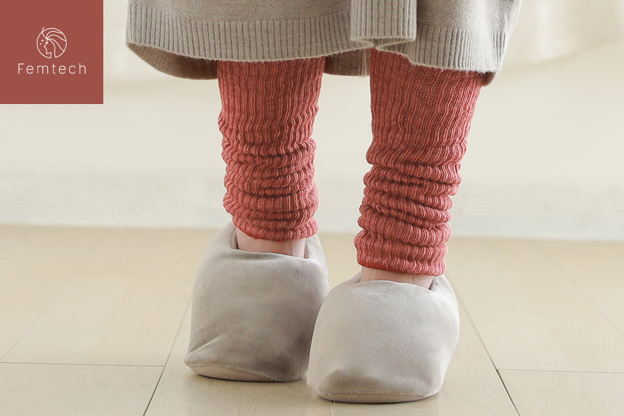 シルク＆コットン二重編み50cmレッグウォーマーゆったりver