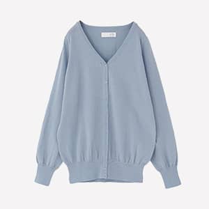 n'OrLABELシンプルUネック&Vネックニットカーディガン