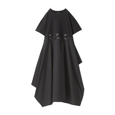 ハトメリボンアシメワンピース