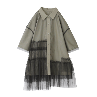 チュールドッキングシャツ