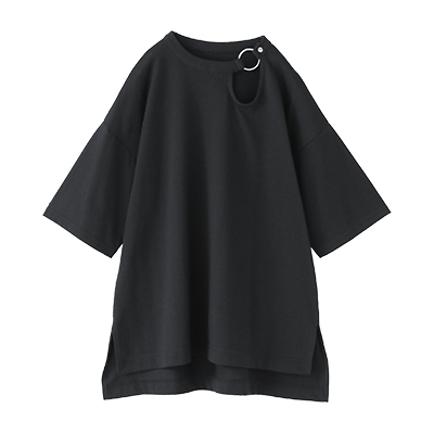 接触冷感ラウンドカッティングカットソー