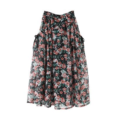 花柄プリントオーガンジースカート