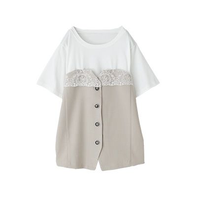 ビスチェドッキングカットソー