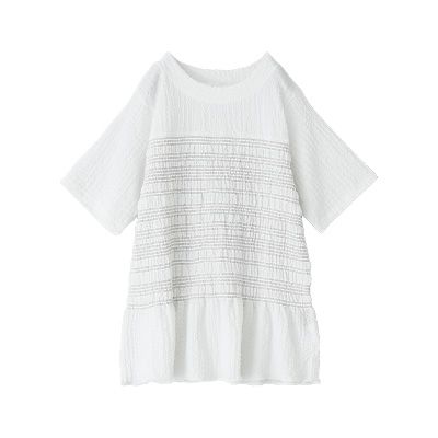 シャーリング半袖カットソー